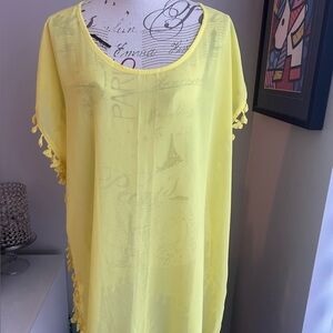 GD Key Yellow Swimsuit Cover Ups Women’s One Size